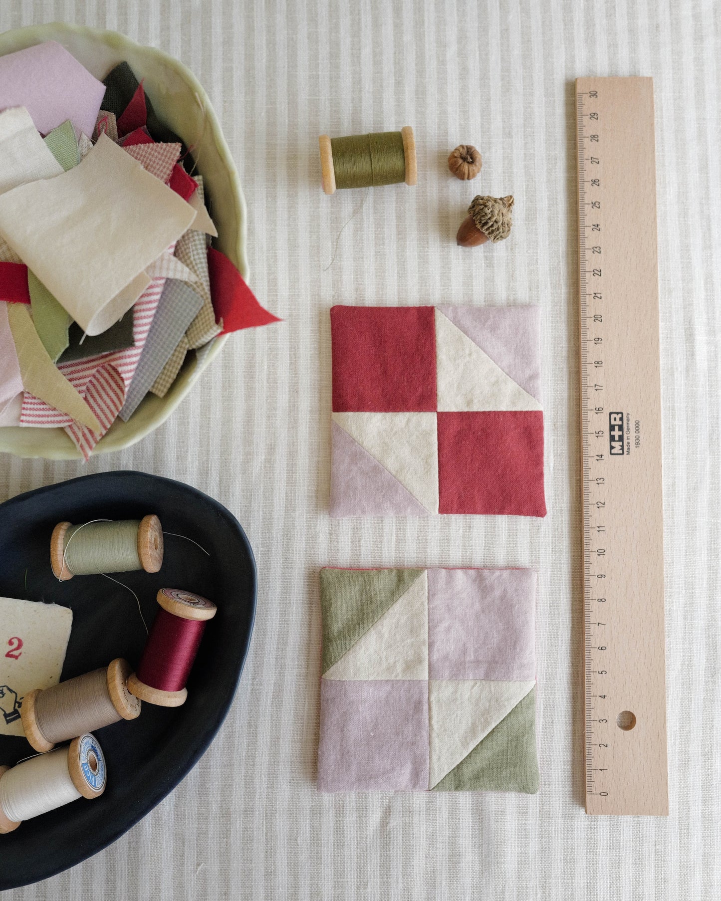 Coaster Set of Two: Traditional Quilt Blocks 02