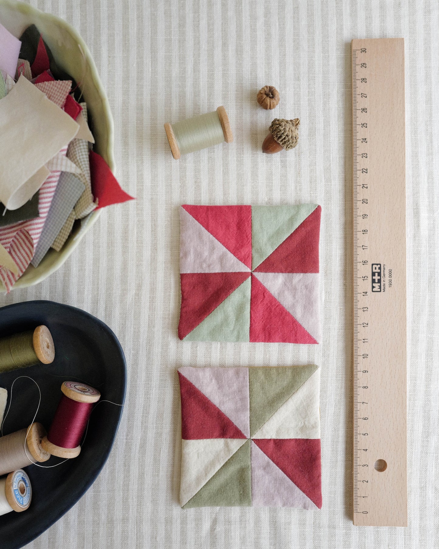 Coaster Set of Two: Traditional Quilt Blocks 03