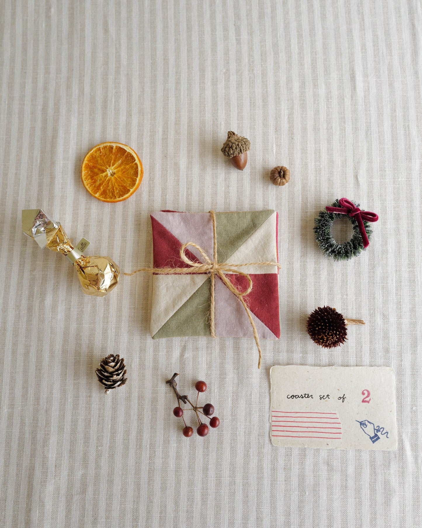 Coaster Set of Two: Traditional Quilt Blocks 03