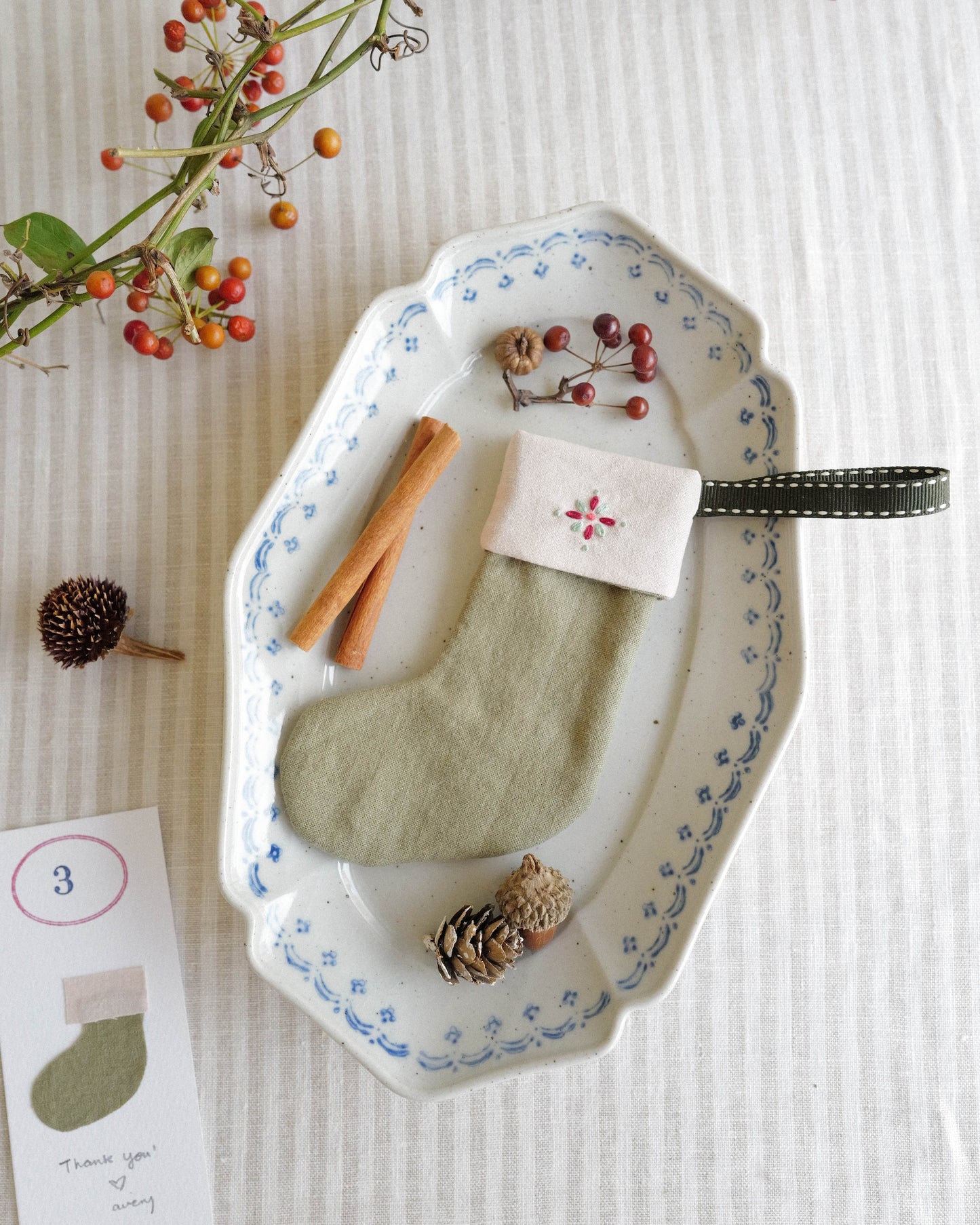 Mini Stocking Ornament 03