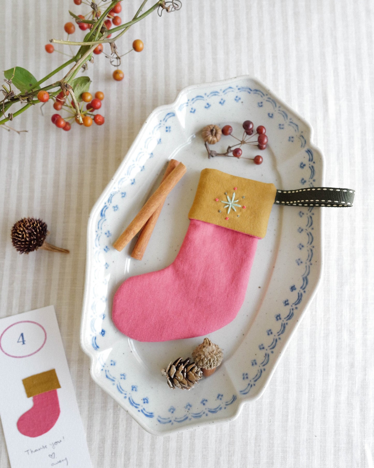 Mini Stocking Ornament 04