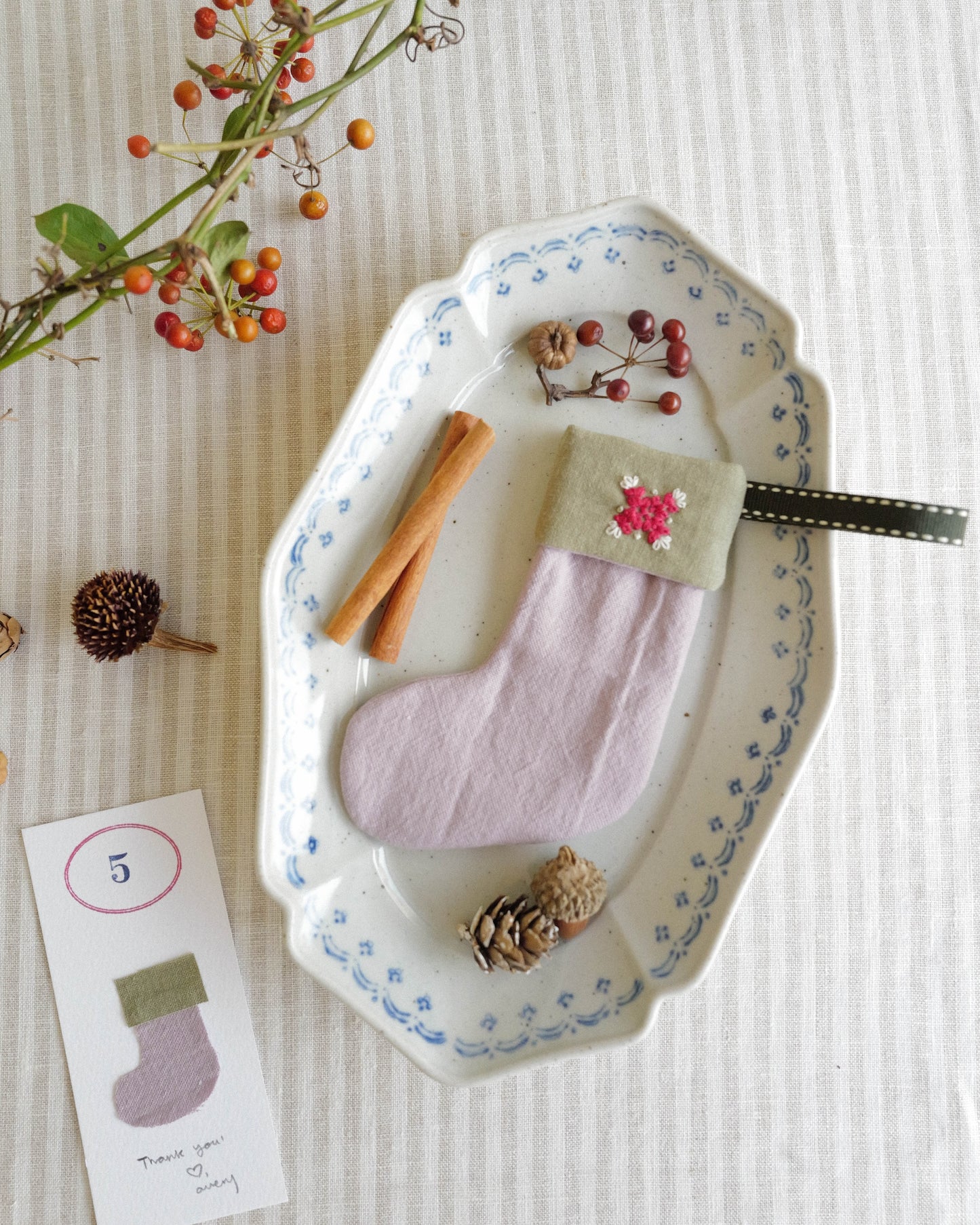 Mini Stocking Ornament 05