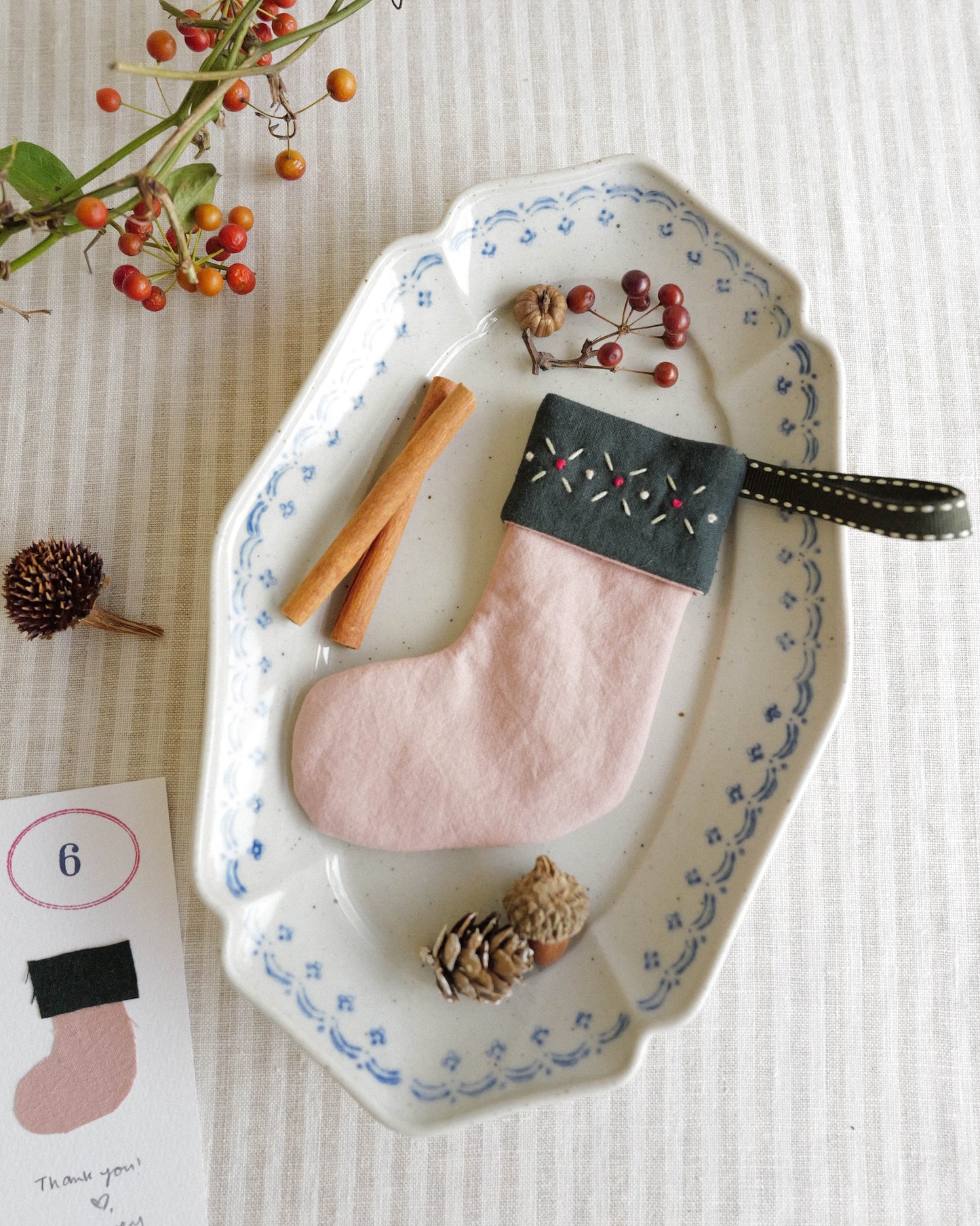 Mini Stocking Ornament 06