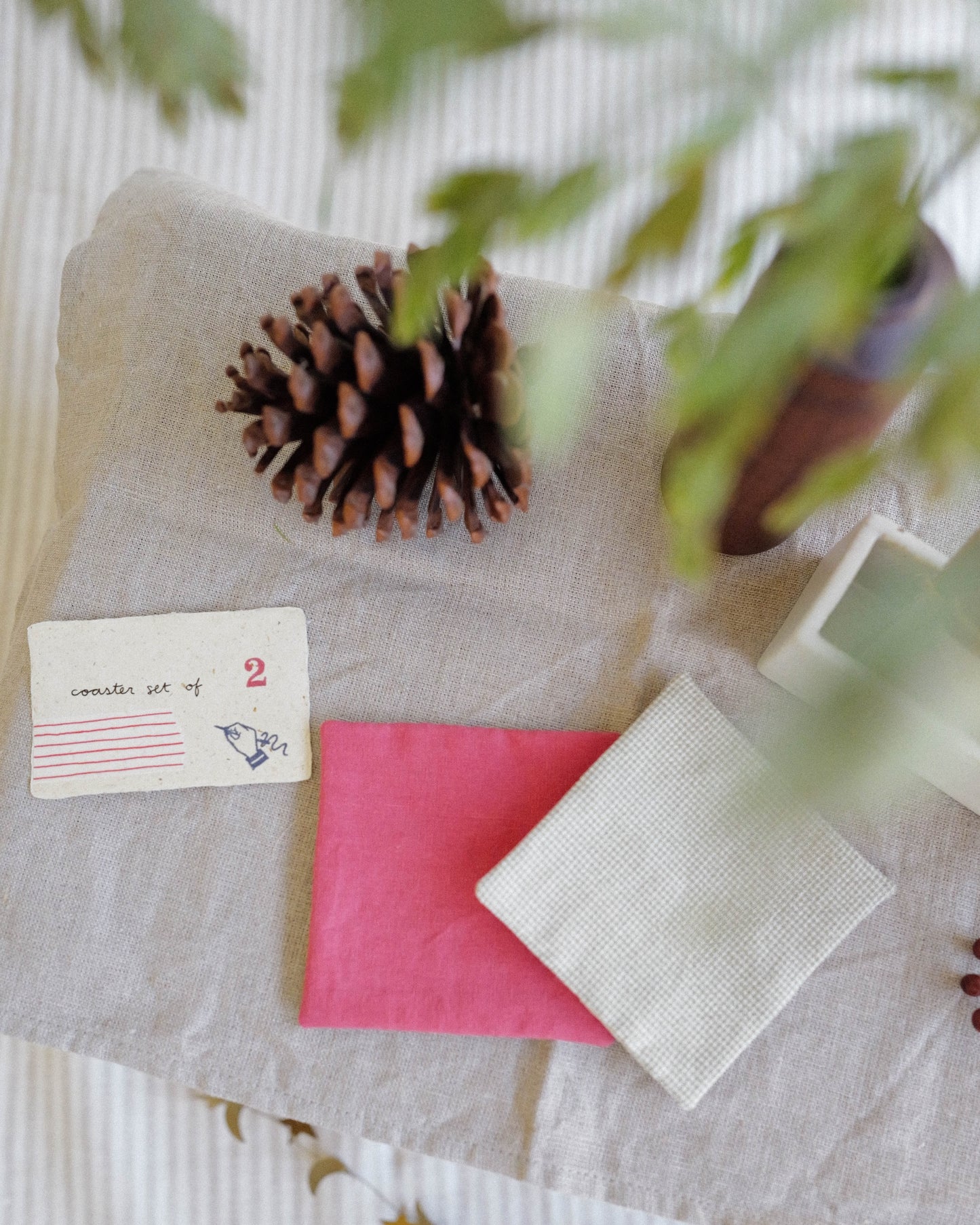 Coaster Set of Two: Traditional Quilt Blocks 01