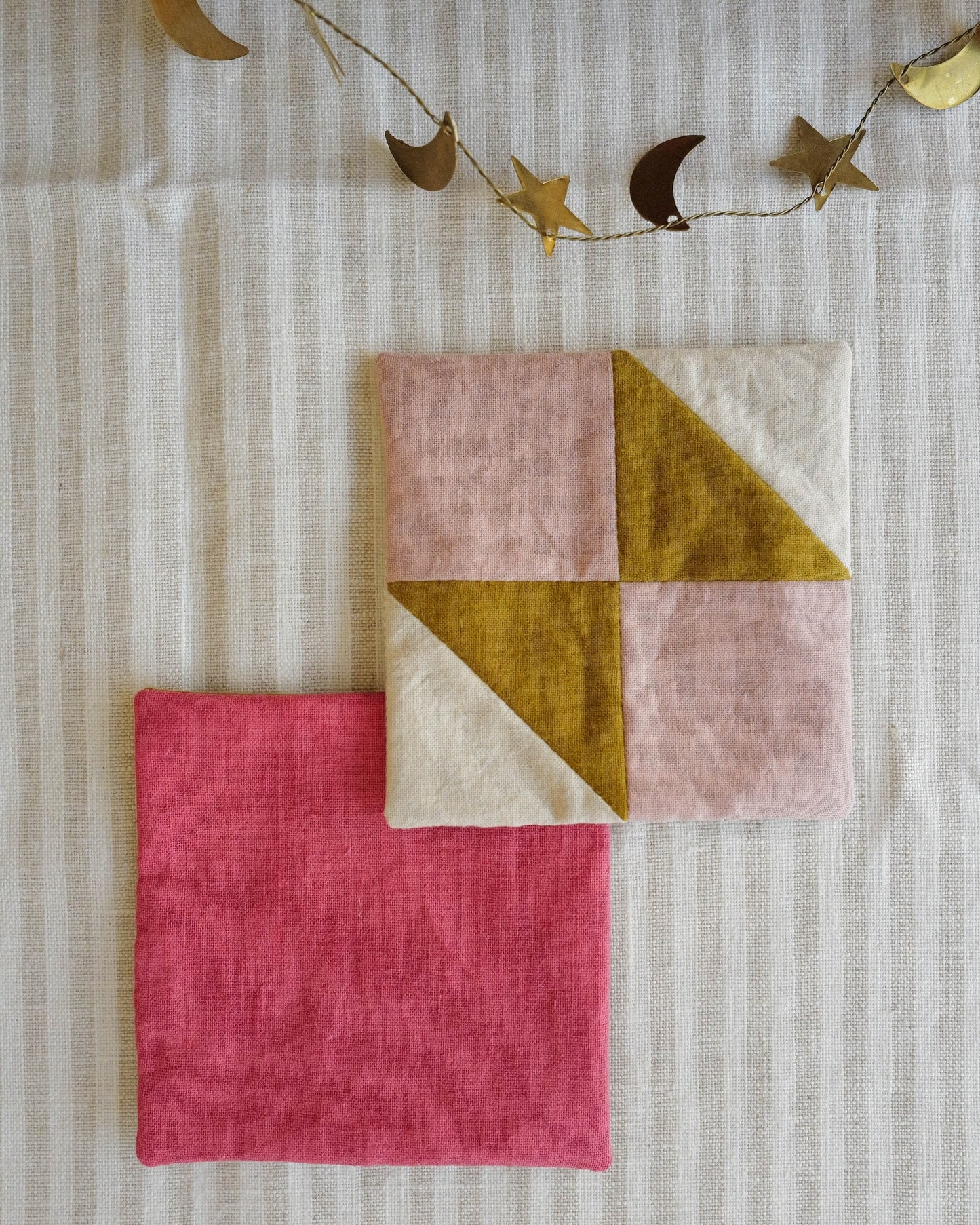 Coaster Set of Two: Traditional Quilt Blocks 01