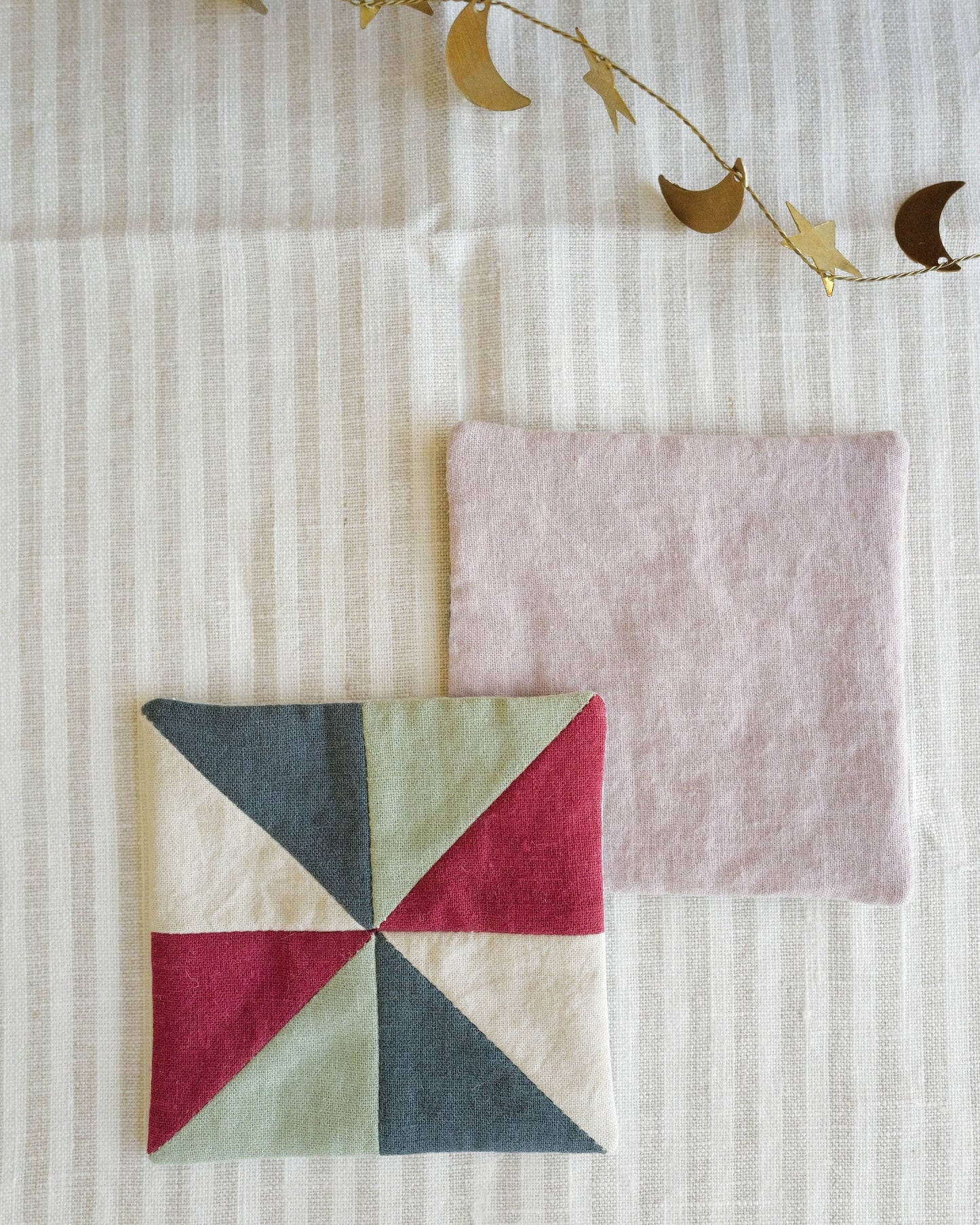 Coaster Set of Two: Traditional Quilt Blocks 04