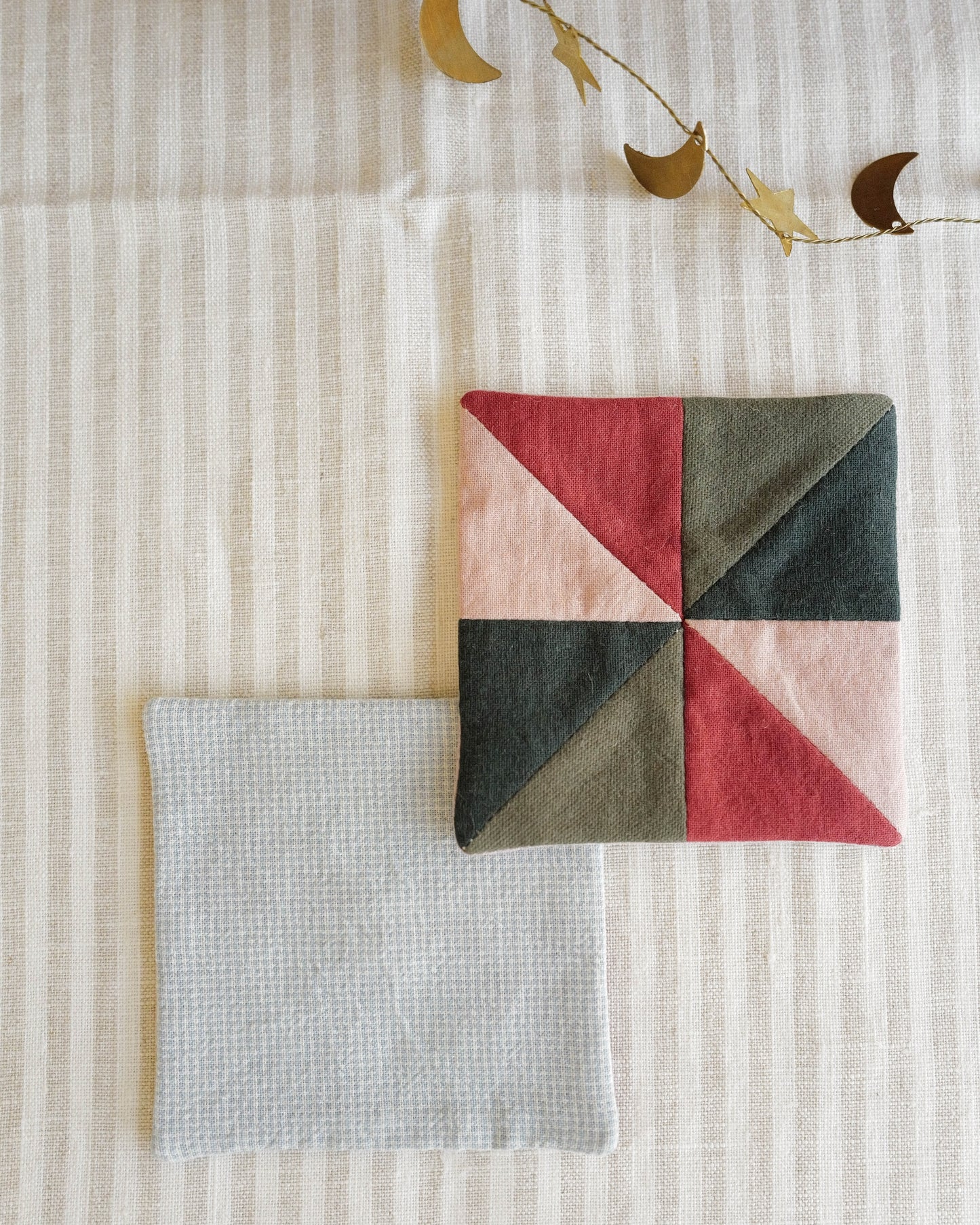 Coaster Set of Two: Traditional Quilt Blocks 04