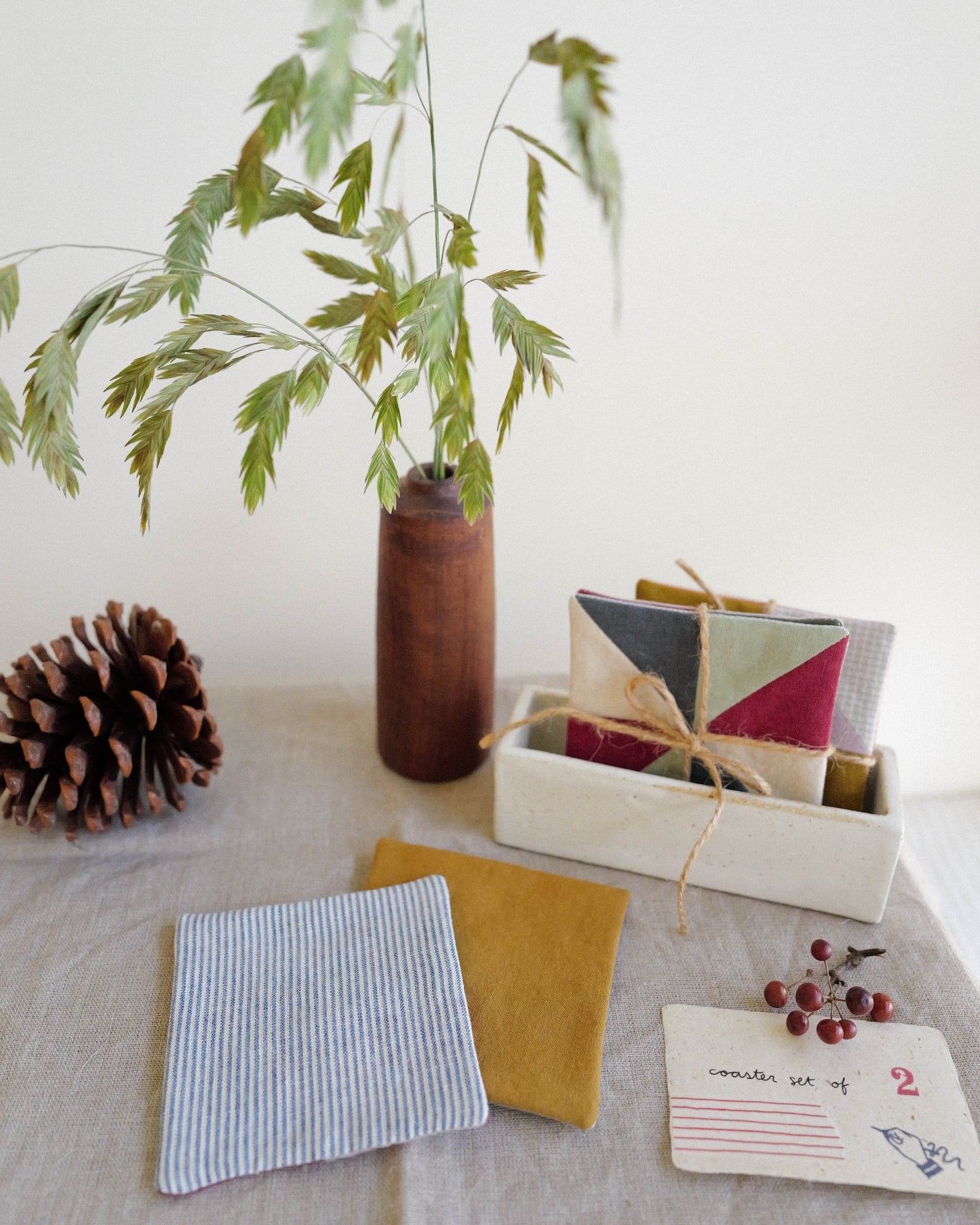 Coaster Set of Two: Traditional Quilt Blocks 03