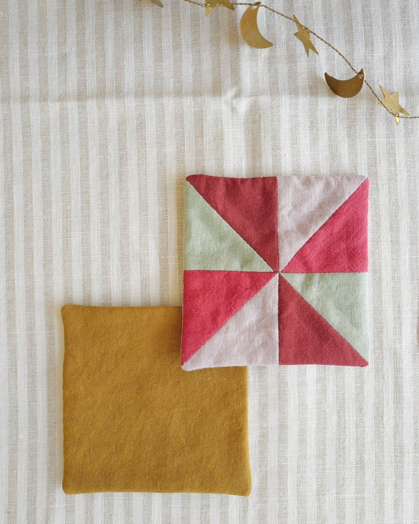 Coaster Set of Two: Traditional Quilt Blocks 03
