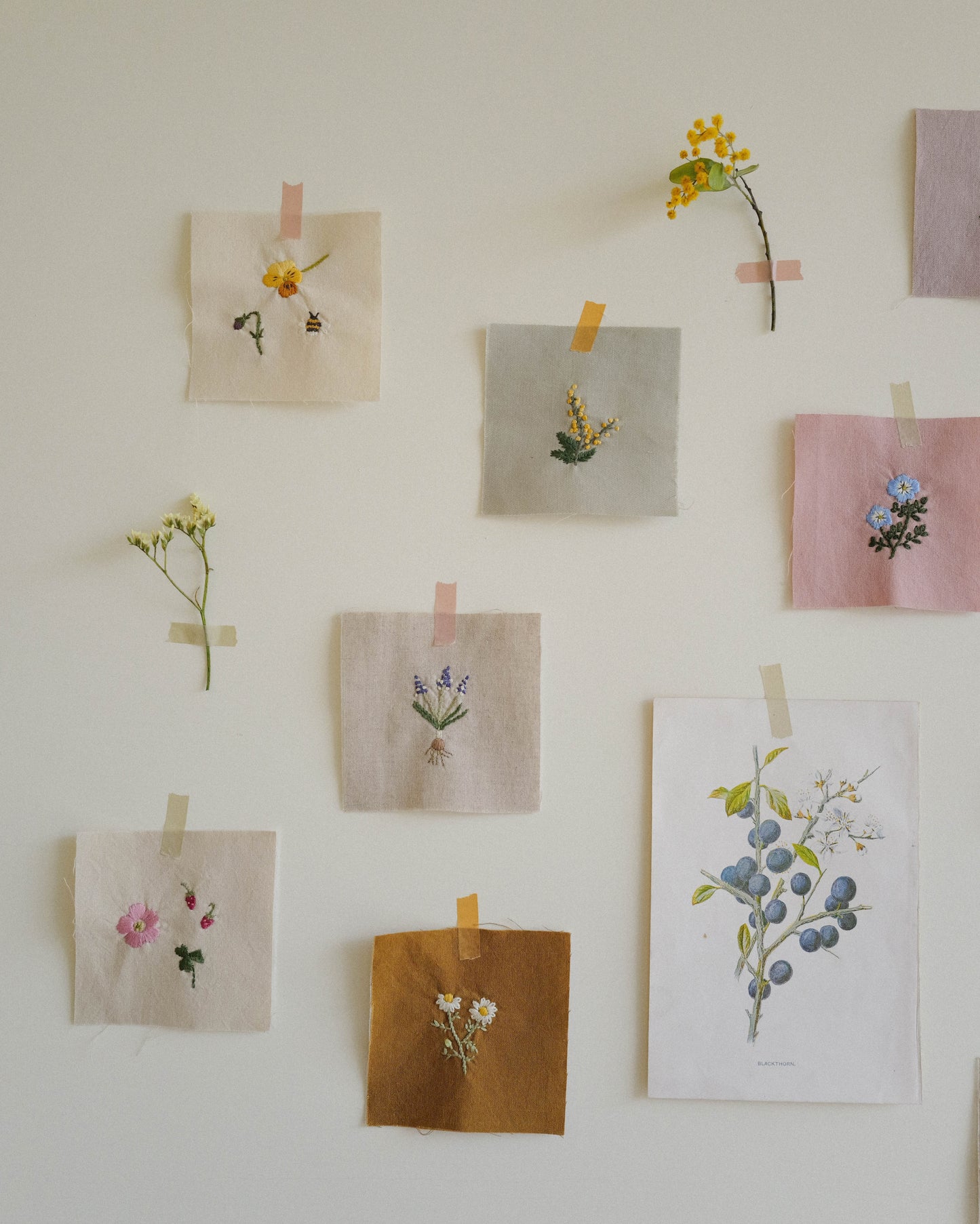 Flora and Fauna Mini Wall Hanging: Mimosa