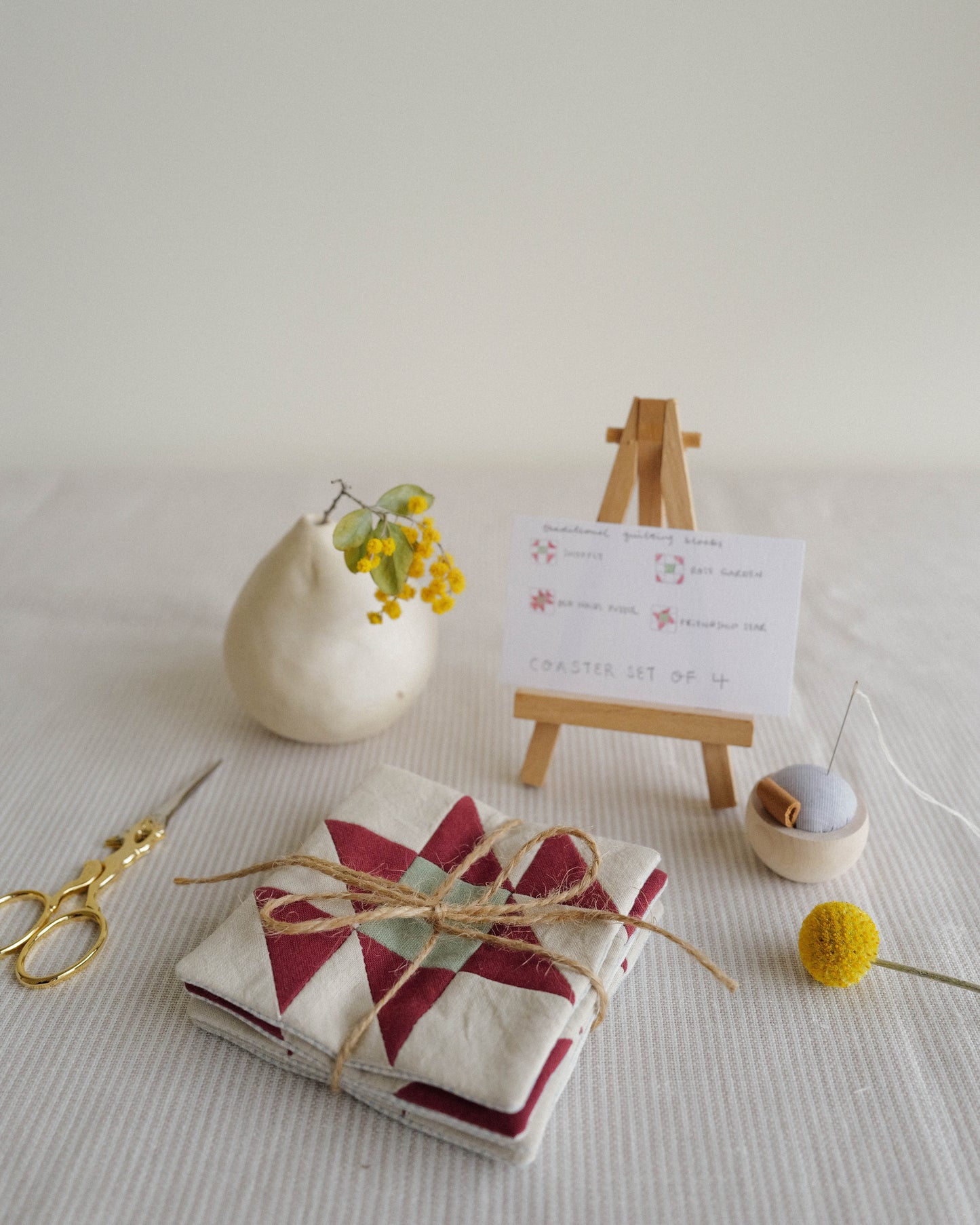 Coaster Set of Four: Traditional Quilt Blocks 03