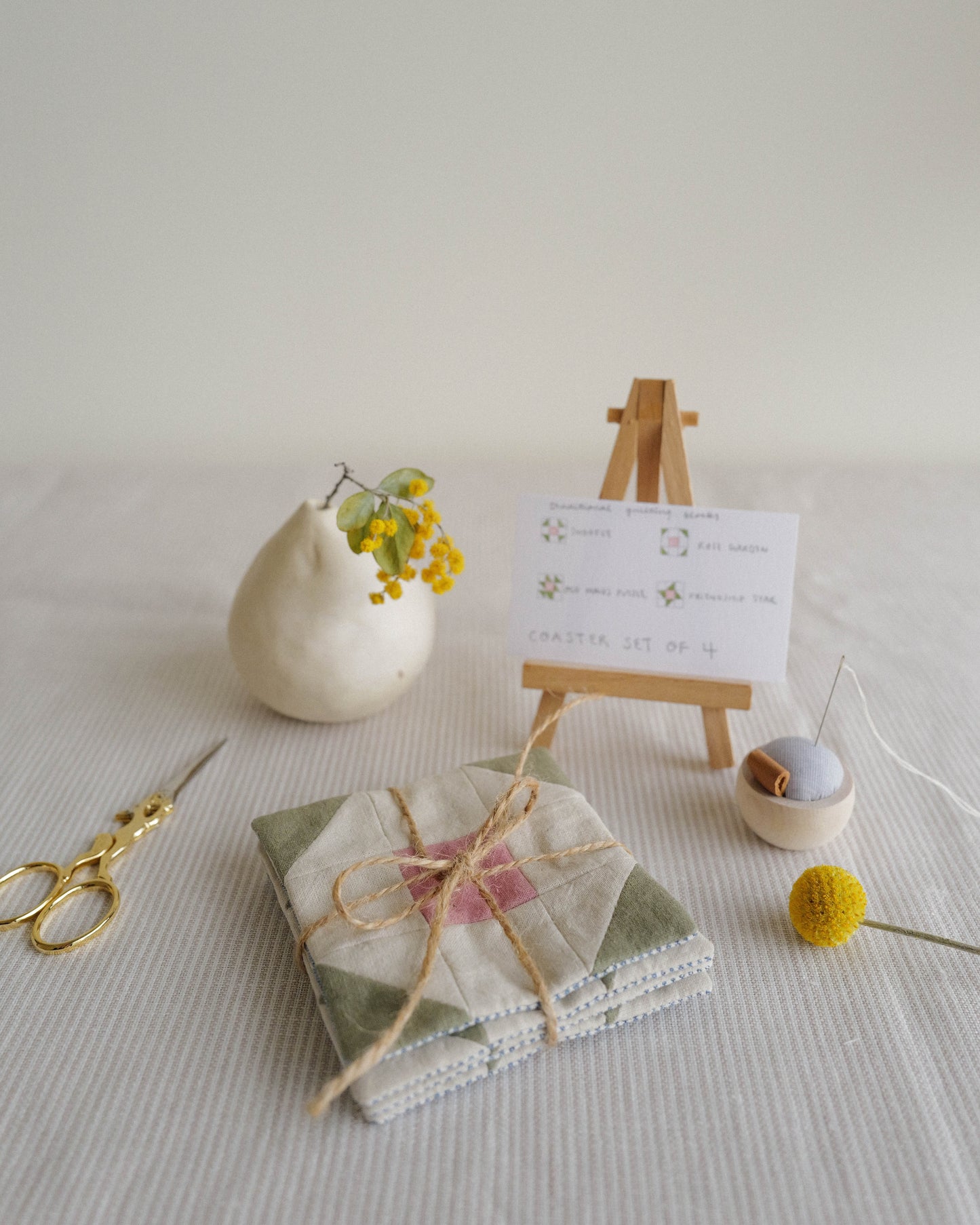 Coaster Set of Four: Traditional Quilt Blocks 02
