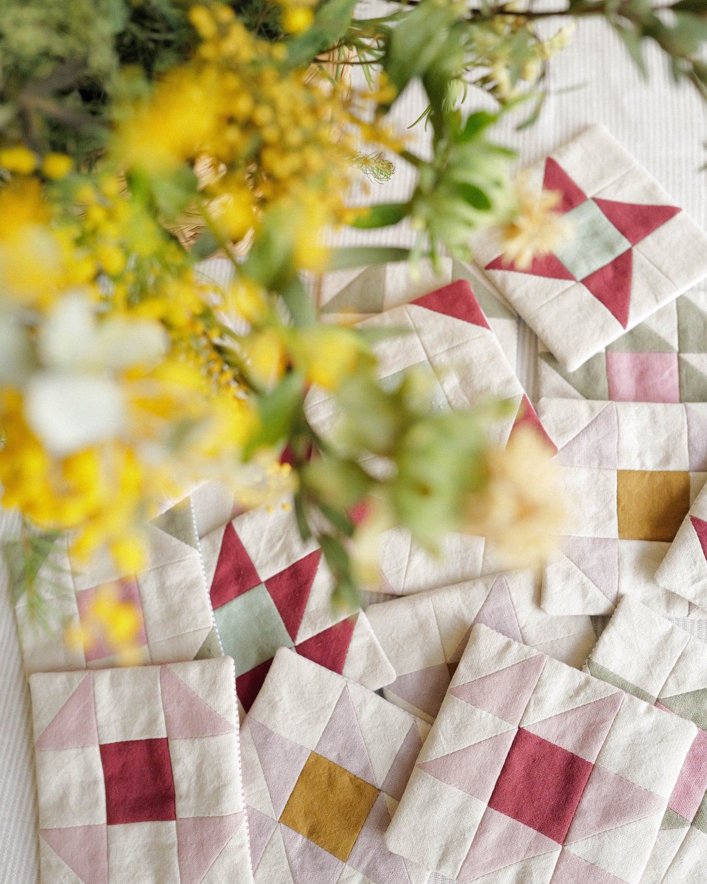Coaster Set of Four: Traditional Quilt Blocks 04
