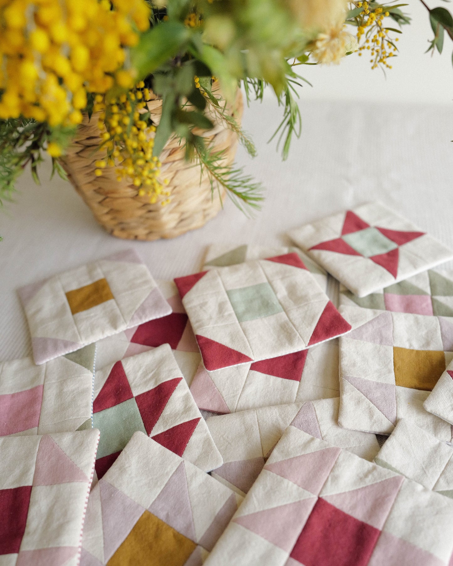 Coaster Set of Four: Traditional Quilt Blocks 03
