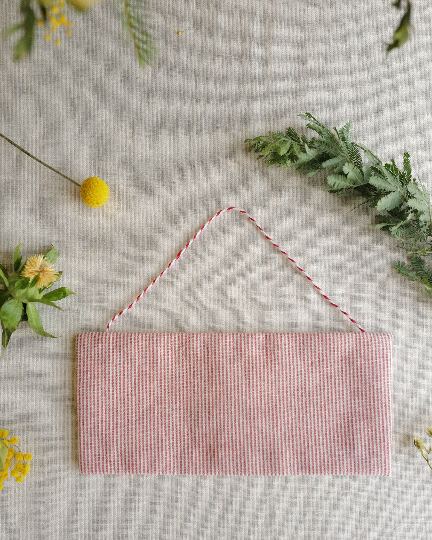 Fabric Sign: bienvenue