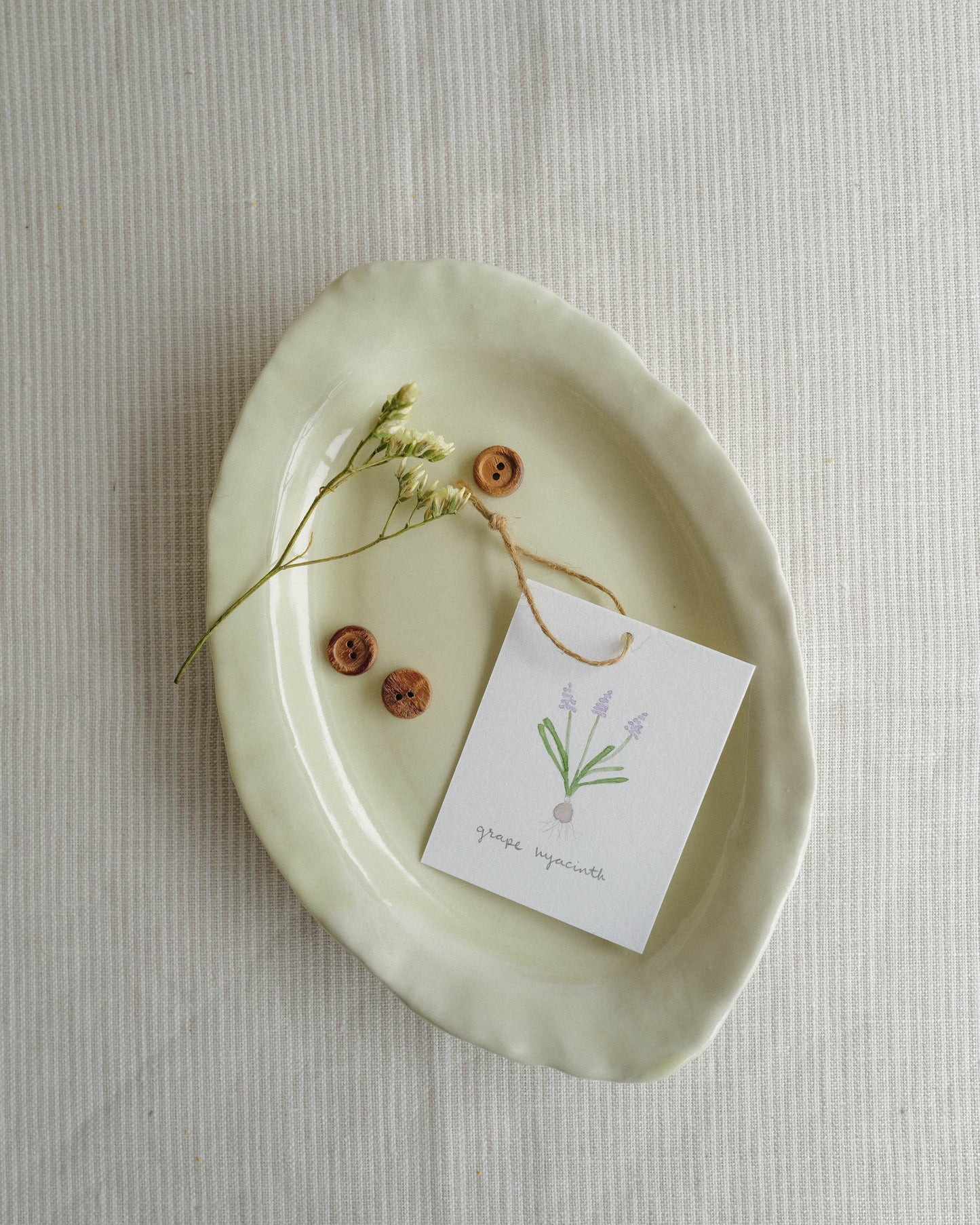 Flora and Fauna Mini Wall Hanging: Grape Hyacinth