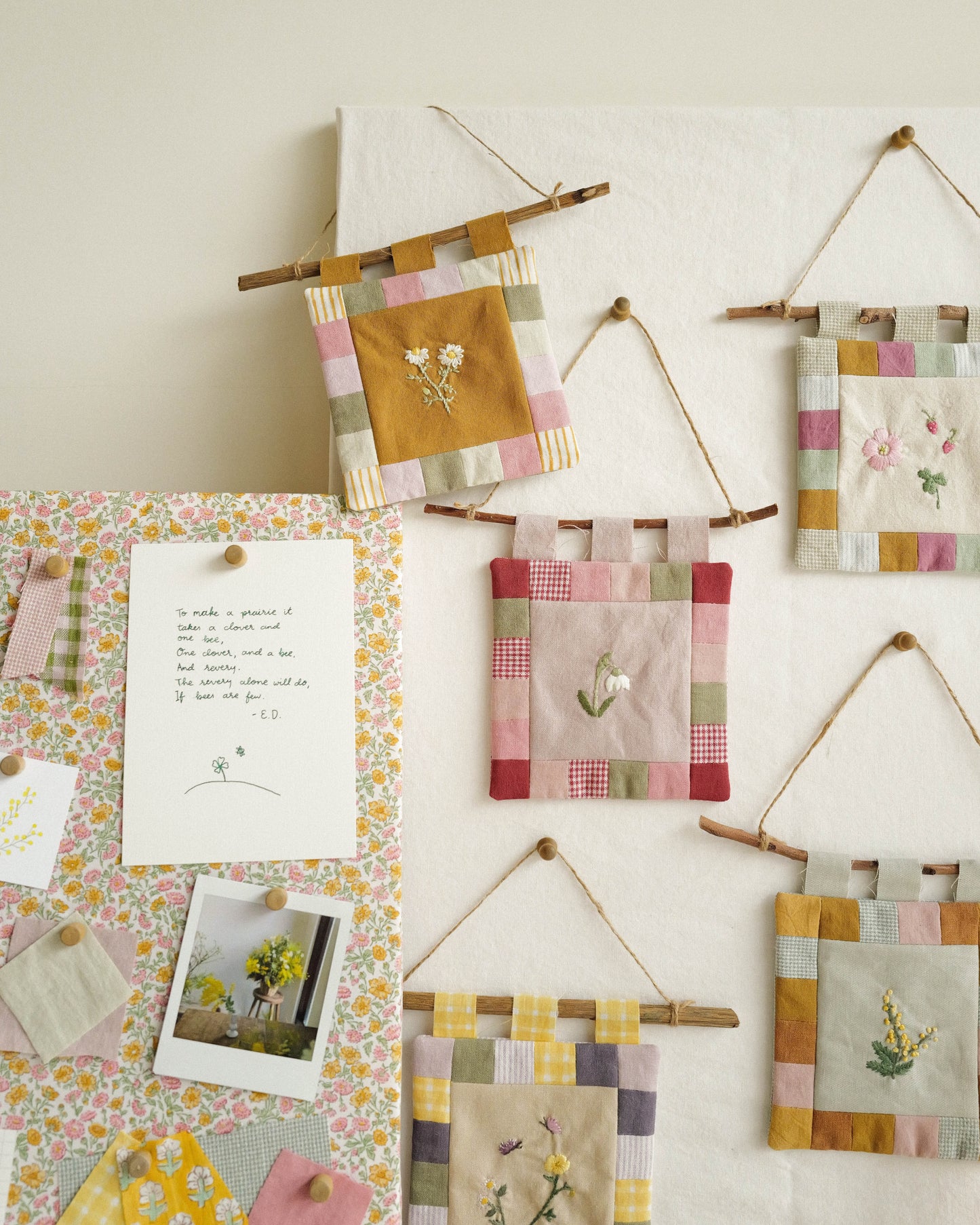 Flora and Fauna Mini Wall Hanging: Snowdrop