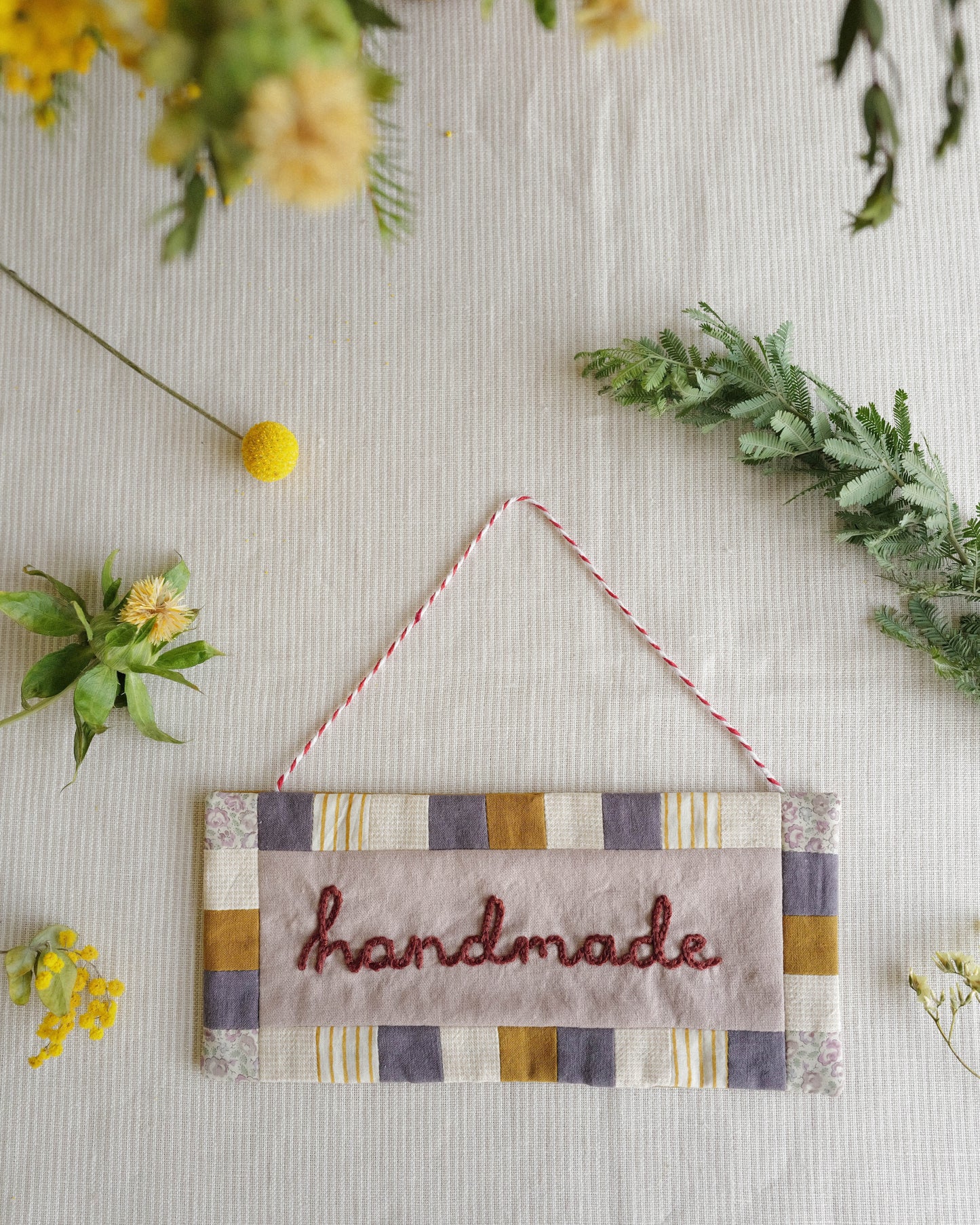 Fabric Sign: handmade